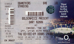 London Indigo 02 Ticket 2009